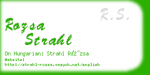 rozsa strahl business card